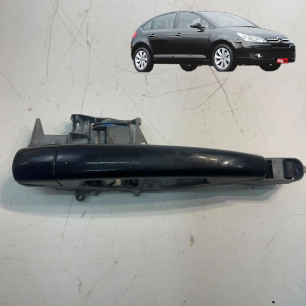 Maçaneta Externa Porta Citroen C4 2009 2013 Diant Direita Preto Dianteira