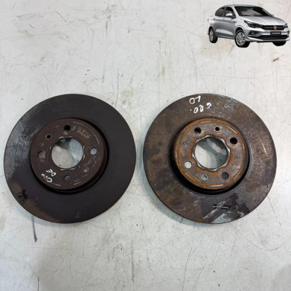 Par Disco Freio Dianteiro Fiat Cronos 1.3 2024 2025 Ventilad