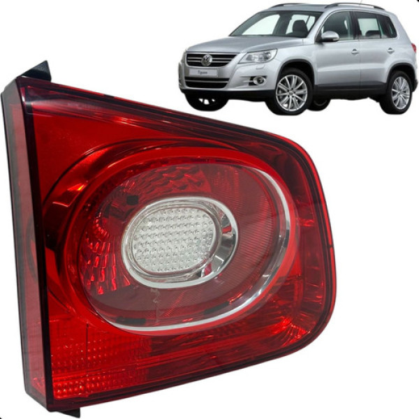 Lanterna Traseira Esquerda Tiguan 2010 2013 Porta Malas Esquerdo/motorista Vermelho