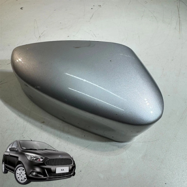 Moldura Retrovisor Dianteiro Direito Ford Ka 1.0 2015 A 2018 Cinza