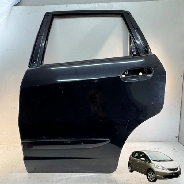 Porta Honda Fit 2009 2010 2011 2012 2013 Traseira Esquerda Traseira Esquerdo Preto