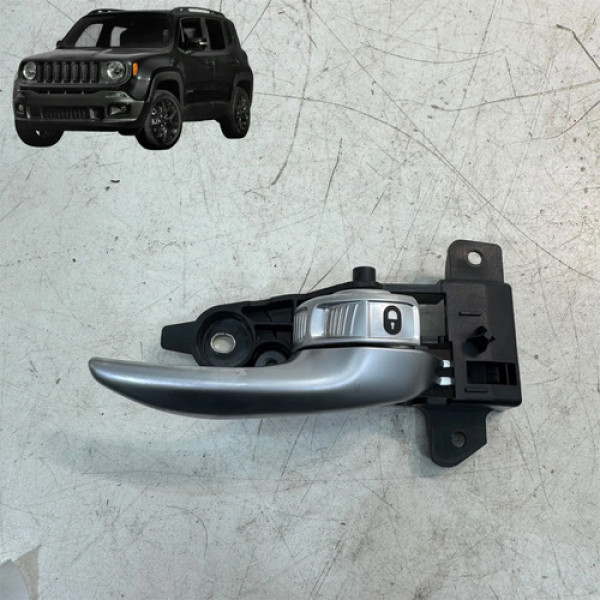 Maçaneta Interna Traseira Direita Jeep Renegade 2016 2021 Cinza Traseira