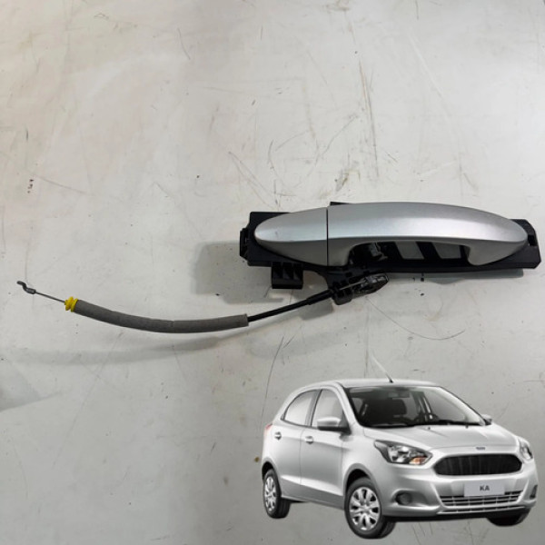 Maçaneta Porta Traseira Esquerda Ford Ka 1.0 2015 A 2018 Cinza Traseira