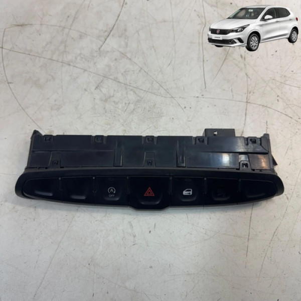 Comando Botão Alerta Fiat Argo 1.0 3cc 2018 A 2021 Preto