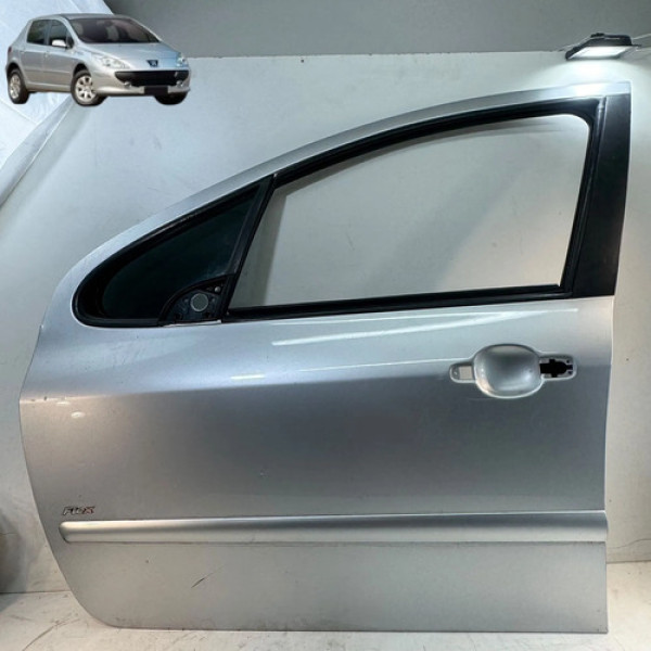 Porta Dianteira Esquerda Peugeot 307 2006 A 2012 Original Dianteira Esquerda Cinza