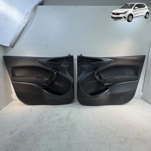 Forro Porta Fiat Argo 2018 2021 Dianteira Valor Par Preto