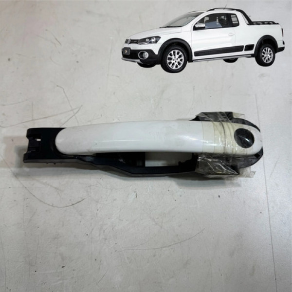 Maçaneta Esquerda Volkswagen Saveiro 1.6 2014 2015 Branco Dianteira/traseira