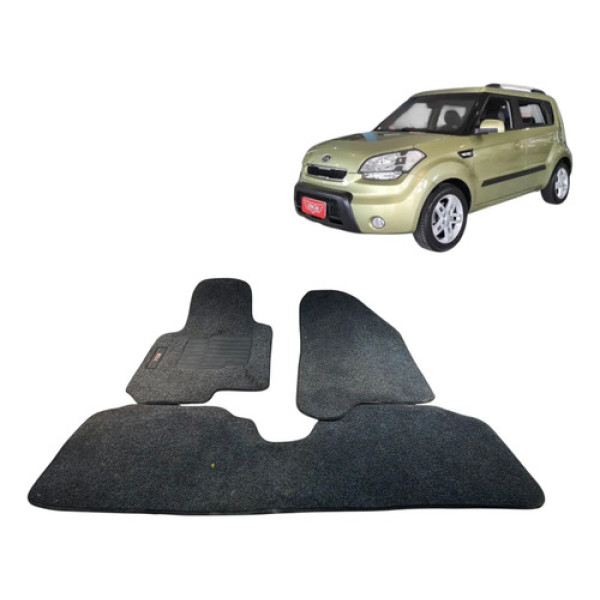 Kit Tapete Kia Soul Dianteiro Traseiro 2009 A 2012 Original Preto