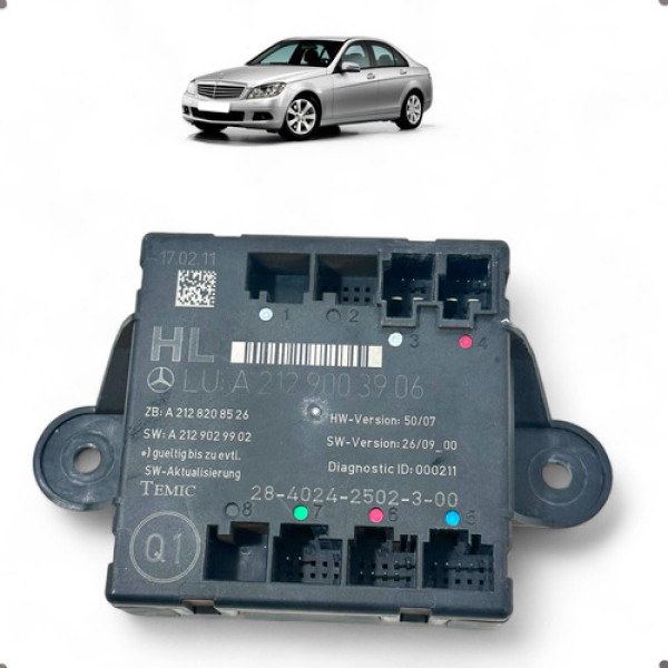 Módulo Porta Traseira Esquerda Mercedes C180 C200 2010 2013