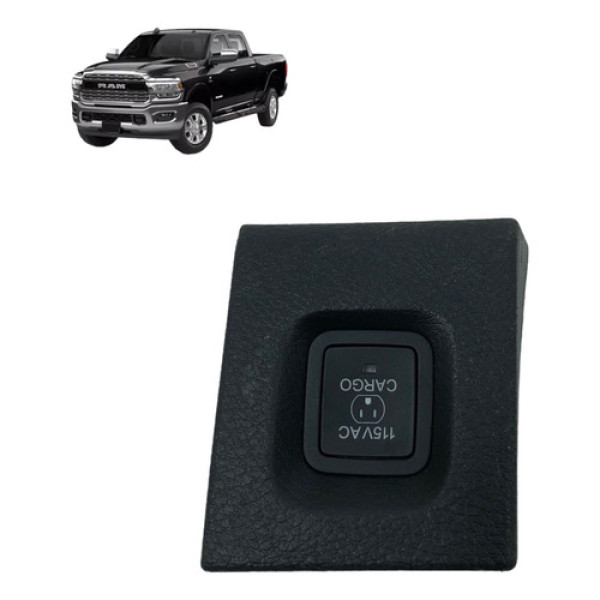 Botão Cargo 115v Ac Energia Dodge Ram Laramie 2019 A 2023 Preto