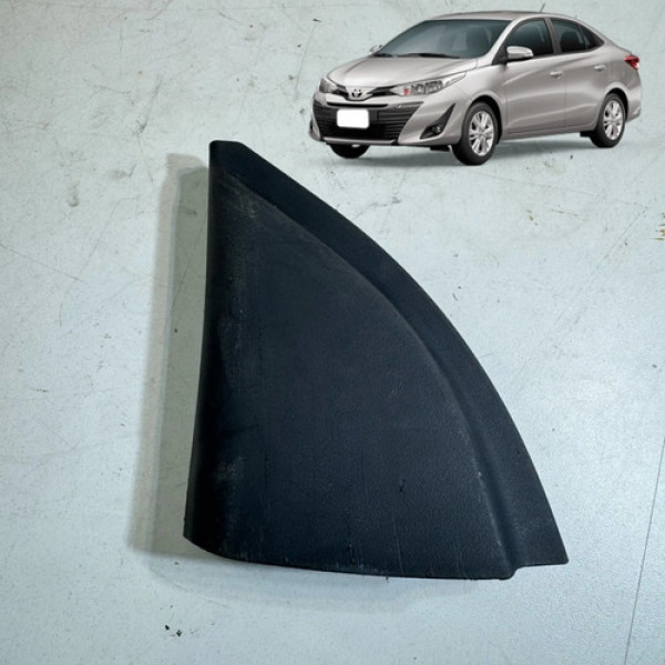 Acabamento Retrovisor Esquerdo Toyota Yaris 1.5 2019 A 2021 Preto