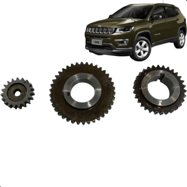 Kit Polia Engrenagem Motor Jeep Compass 2.0 Flex 2018 A 2022
