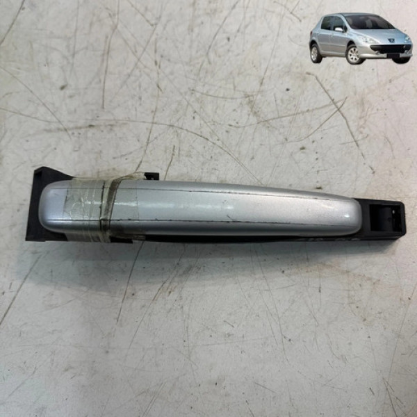 Maçaneta Externa Dianteira Direita Peugeot 307 2009 2012 Cinza Dianteira