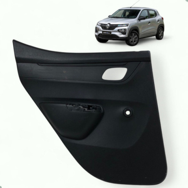 Forro Porta Traseira Esquerda Renault Kwid  2022 A 2024 Preto