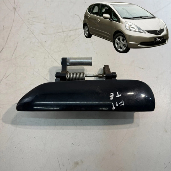 Maçaneta Porta Traseira Esquerda Honda Fit 1.5 2009 A 2014 Preto Traseira