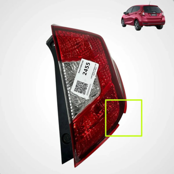Lanterna Direita Honda Fit 2017 2018 2019 2020 C/detalhes Direito/passageiro Vermelha