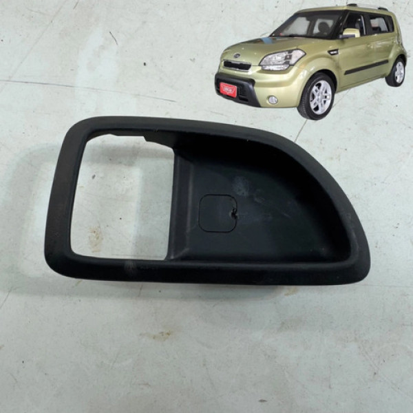 Moldura Maçaneta Porta Direita Kia Soul 2009 2012 Preto Dianteira