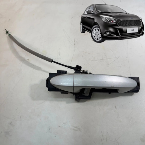 Maçaneta Porta Dianteira Direita Ford Ka 1.0 2015 A 2018 Cinza Dianteira