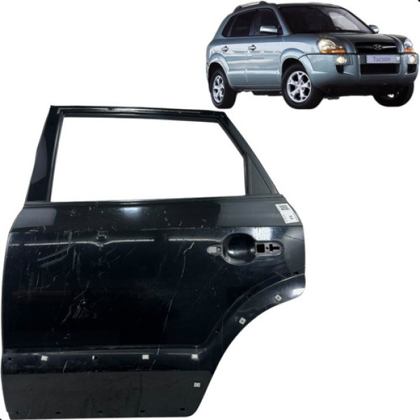 Porta Traseira Esquerda Hyundai Tucson 2008 A 2015 Traseira Esquerdo Preto