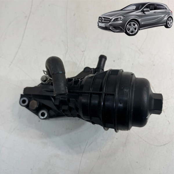 Suporte Filtro Óleo Motor Mercedes A200 1.6 2013 A 2017 Preto