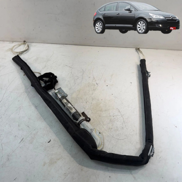 Airbag Cortina Lateral Direita C4 Hatch 2009 2010 Original Bege