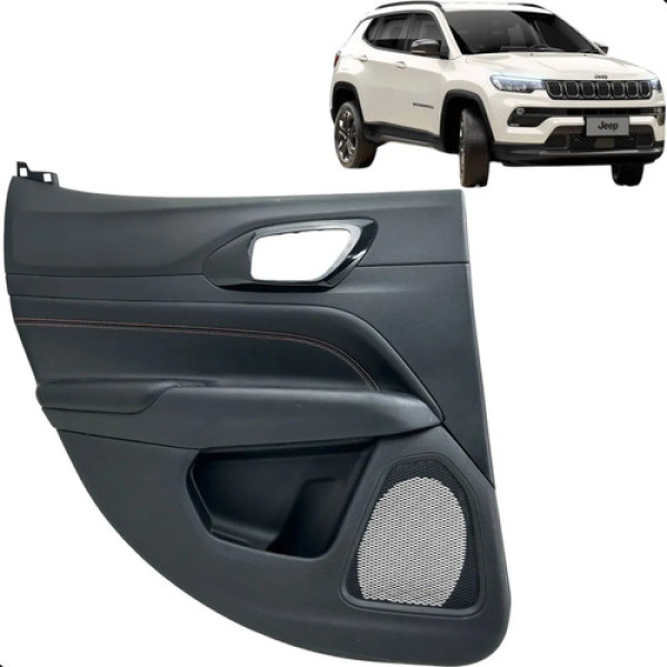 Forro Porta Traseiro Esquerdo Jeep Compass 2.0 Diesel 2022  Preto
