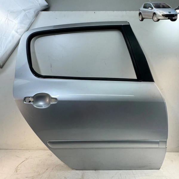 Porta Traseira Direita Peugeot 307 2009 A 2012 Hatch Traseira Direita Cinza