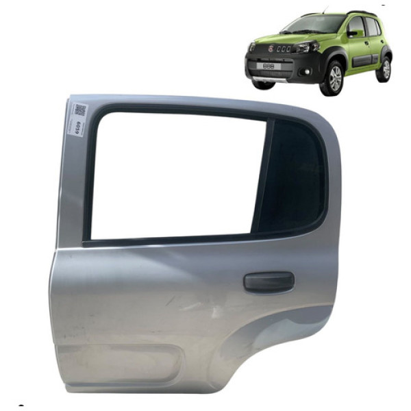 Porta Traseira Esquerda Fiat Uno 2011 A 2021  Traseira Esquerdo Cinza
