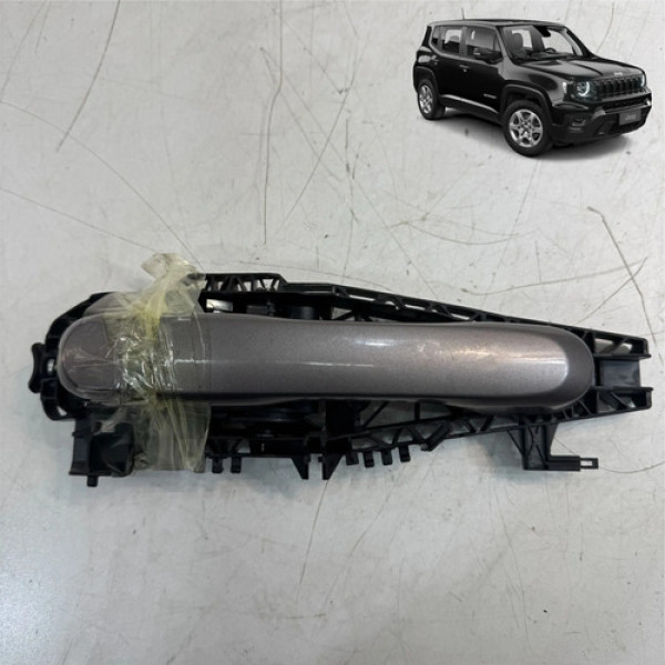 Maçaneta Externa Traseira Esquerda Jeep Renegade 2016 A 2018 Cinza Traseira