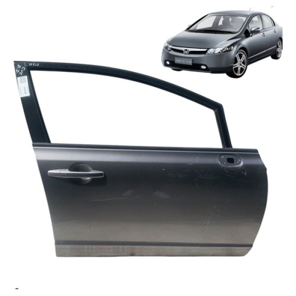Porta Dianteira Direita Honda Civic 2007 A 2011 Dianteira Direito Grafite