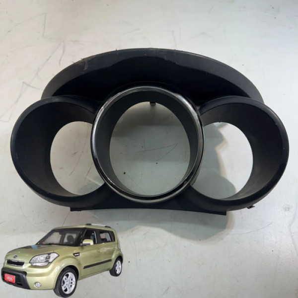 Moldura Painel Instrumentos Kia Soul 1.6 2009 A 2012 Riscado Preto