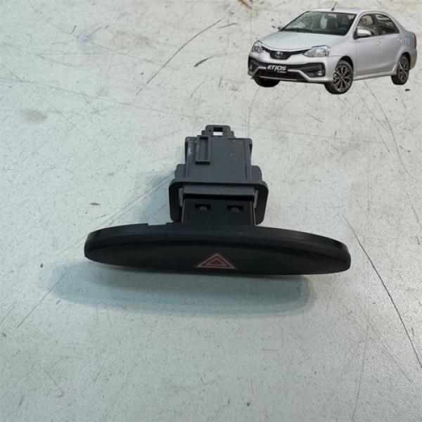 Botão Pisca Alerta Toyota Etios 1.5 2017 A 2020 Preto