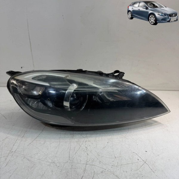 Farol Direito Volvo V40 T4 2013 2014 2015 C/reator Detalhes Direito/passageiro
