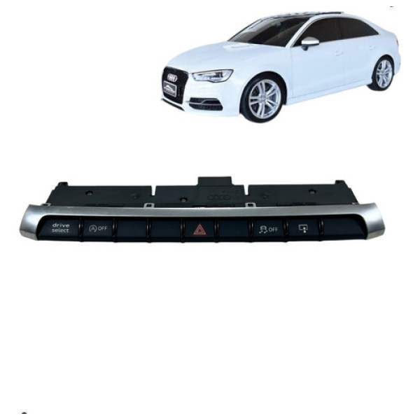 Comando Pisca Alerta Painel Audi S3 A3 2.0 2014 2017 Preto