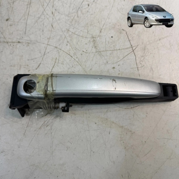 Maçaneta Externa Dianteira Esquerda Peugeot 307 2009 2012 Cinza Dianteira