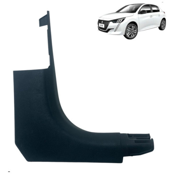 Moldura Soleira Porta Diant Direita Peugeot 208 2021 2024 Preto