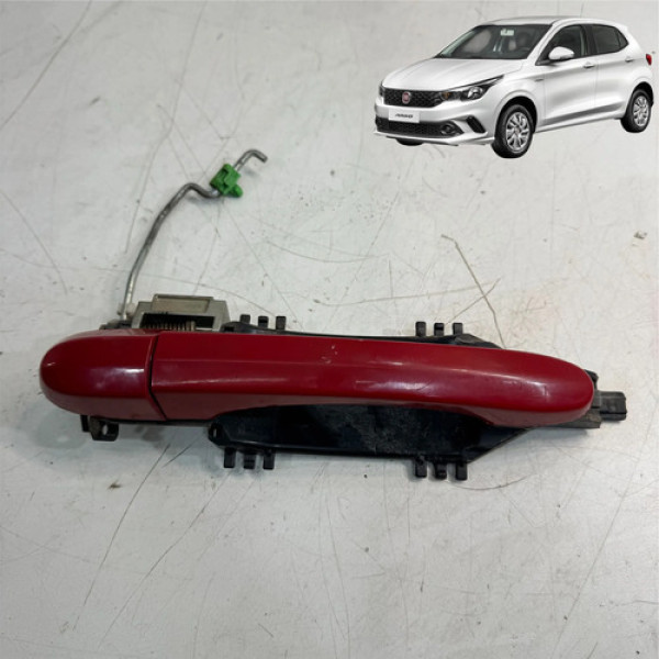 Maçaneta Externa Traseira Direita Fiat Argo 2018 A 2021 Vermelho Traseira