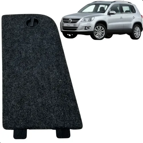 Acabamento Interno Porta Malas Lado Direito Tiguan 2010 2014 Preto Geométrico