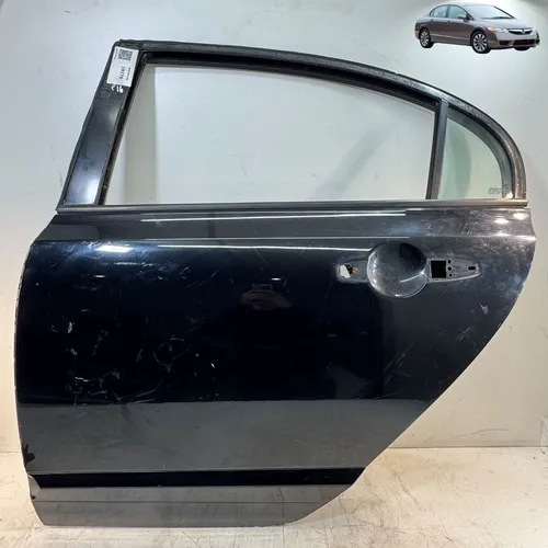 Porta Traseria Esquerda Honda Civic 2008 A 2011 Traseira Preto