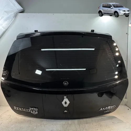 Tampa Traseira Renault Sandero 2009 A 2014 Com Vidro Preto