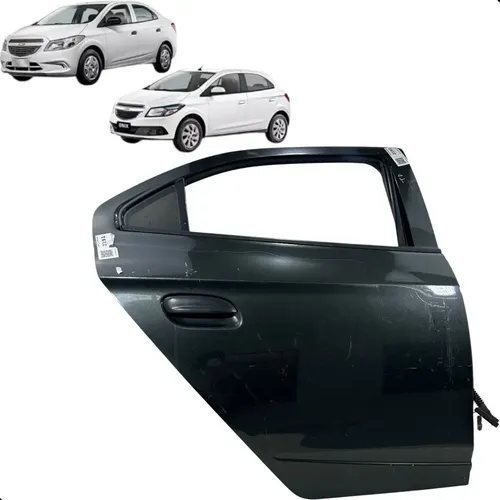 Porta Traseira Direita Onix Prisma 2013 2014 2015 2016 2019 Traseira Direito Preto