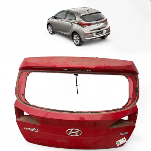 Tampa Traseira Porta Malas Hyundai Hb20 2012 A 2019 Hart Vermelho
