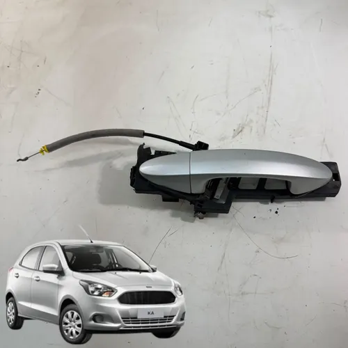 Maçaneta Porta Traseira Direita Ford Ka 1.0 2015 A 2018 Cinza Traseira