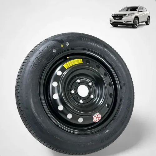 Estepe Fino Honda Hrv Aro 16 Furacão 5x114 2016 2017 2018  Preto