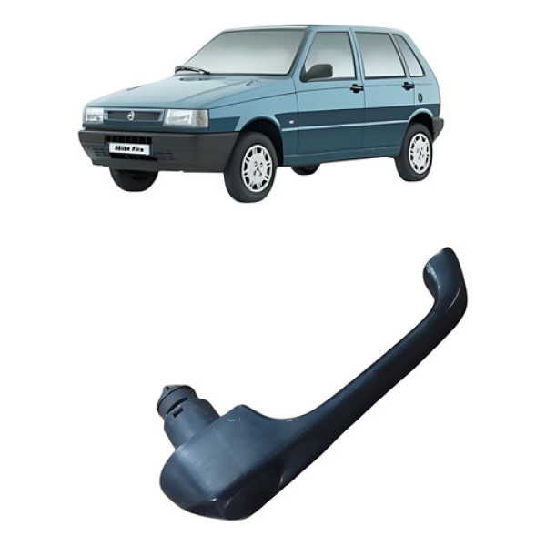 Maçaneta Externa Porta Tras Direita  Fiat Uno Mille 2003 Preto Traseira