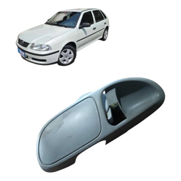 Moldura Maçaneta Interna Tras Esquerda Volkswagen Gol 2000 Prateado Traseira