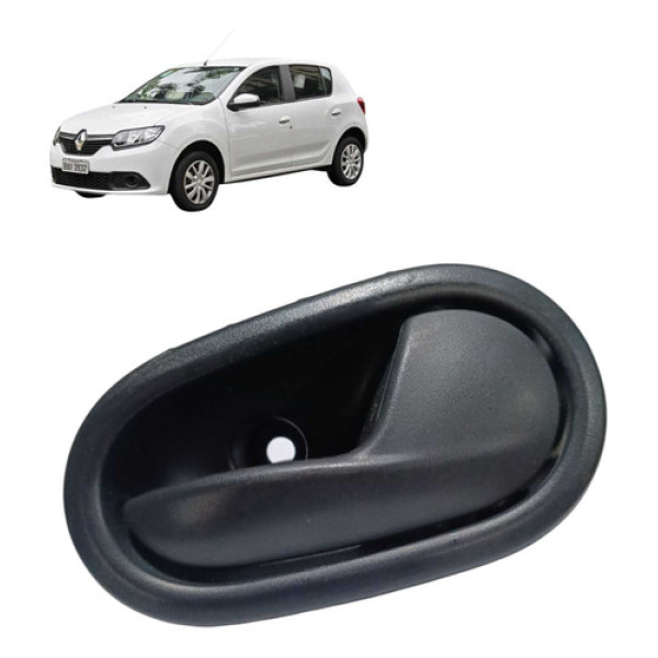 Maçaneta Interna Porta Traseira Direita Renault Sandero 2018 Branco Traseira