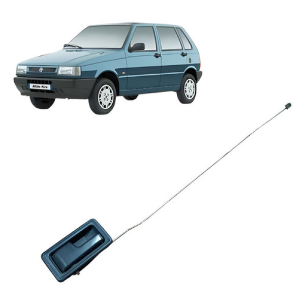 Maçaneta Interna  Dianteira Esquerda Fiat Uno Mille 2003 Preto Dianteira