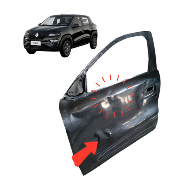 Porta Dianteira Lado Esquerdo Renault Kwid 2022 Dianteira Esquerdo Preto