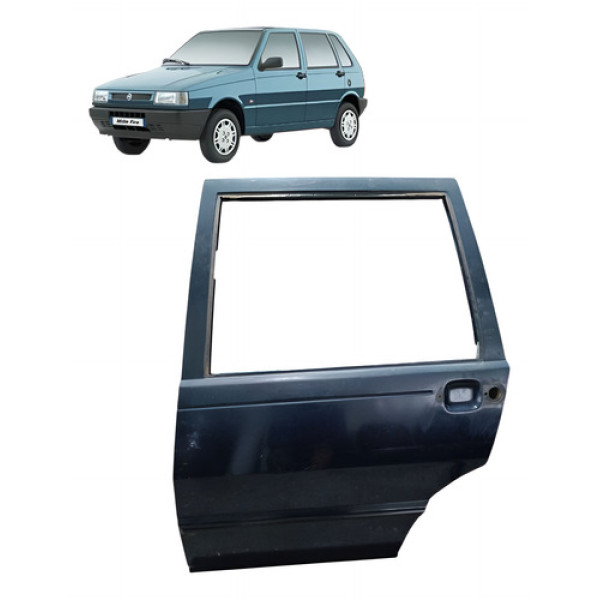 Porta Traseira Lado Esquerdo Fiat Uno Mille 2003 Traseira Esquerdo Cinza